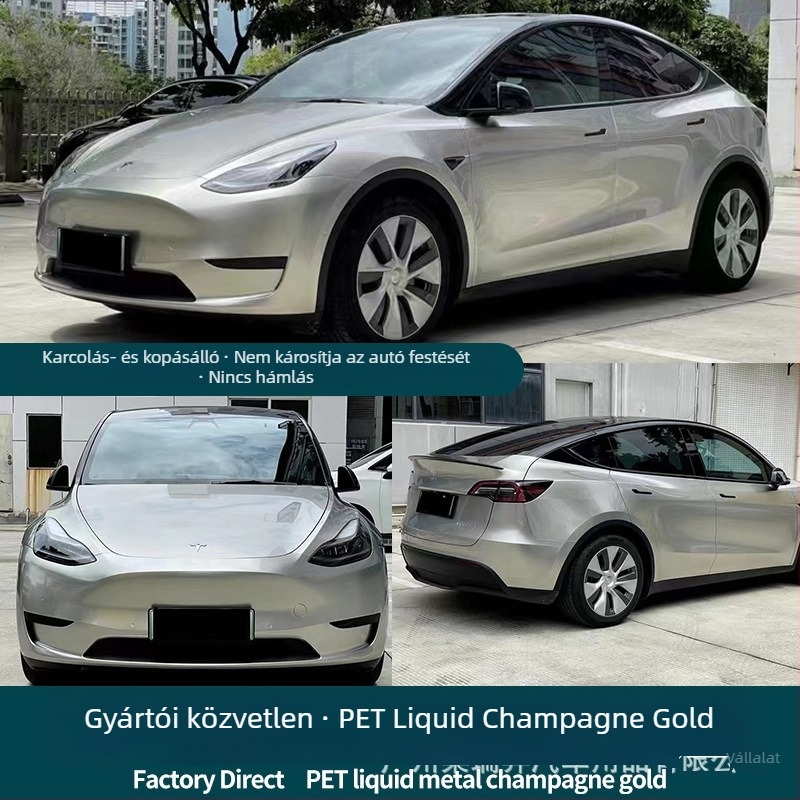 Autó színváltó film – PET anyag, szélesség 1,52 m, vastagság 0,12–0,16 mm, teljes jármű burkolat, testreszabható feldolgozás