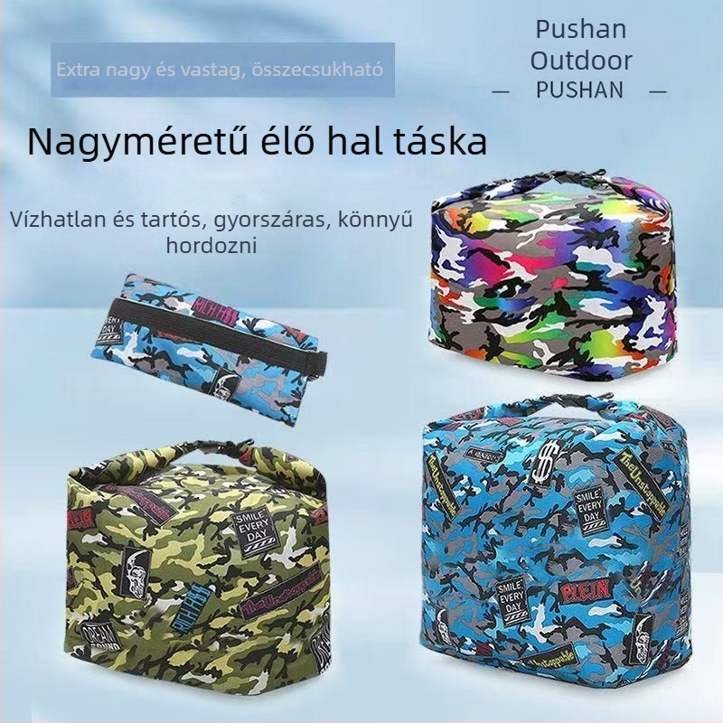 Folyóparti horgásztáska — Pursun Outdoor | Nylon anyag, vízálló, nagy kapacitás, kézi hordozó