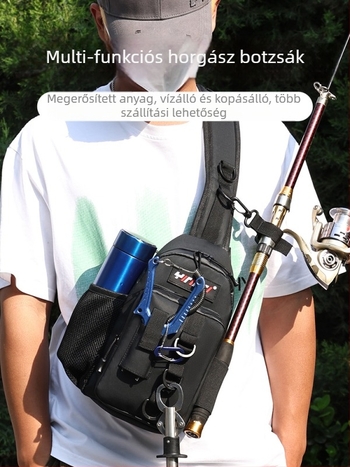 Tengeri horgásztáska – PVC, vízálló, orsó és damil tárolás, orsó tartó