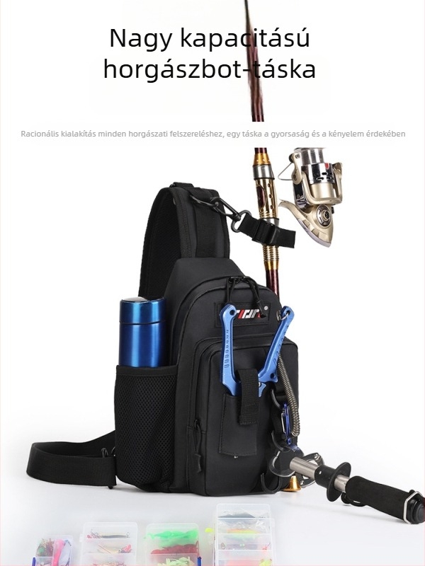 Tengeri horgásztáska – PVC, vízálló, orsó és damil tárolás, orsó tartó