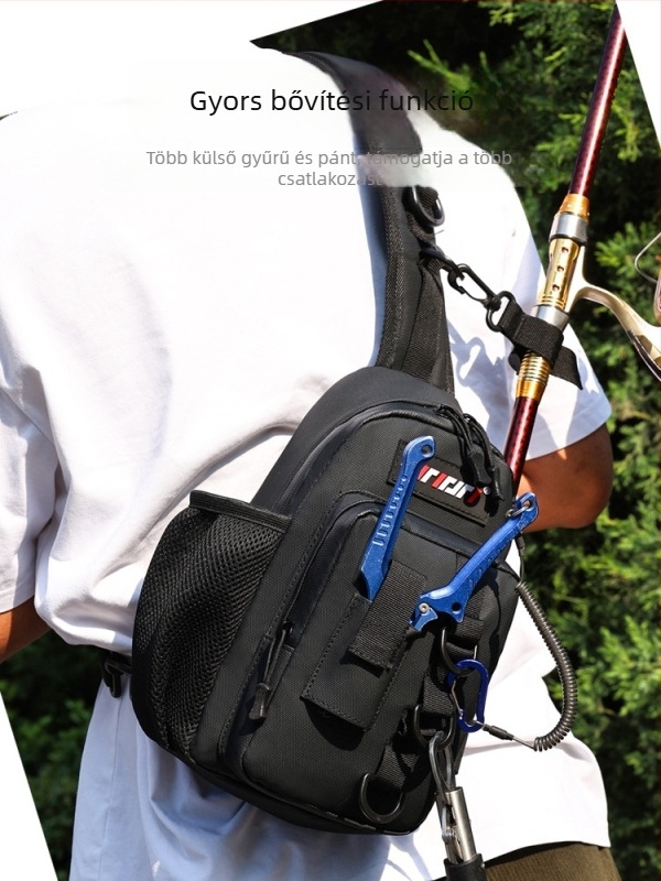 Tengeri horgásztáska – PVC, vízálló, orsó és damil tárolás, orsó tartó