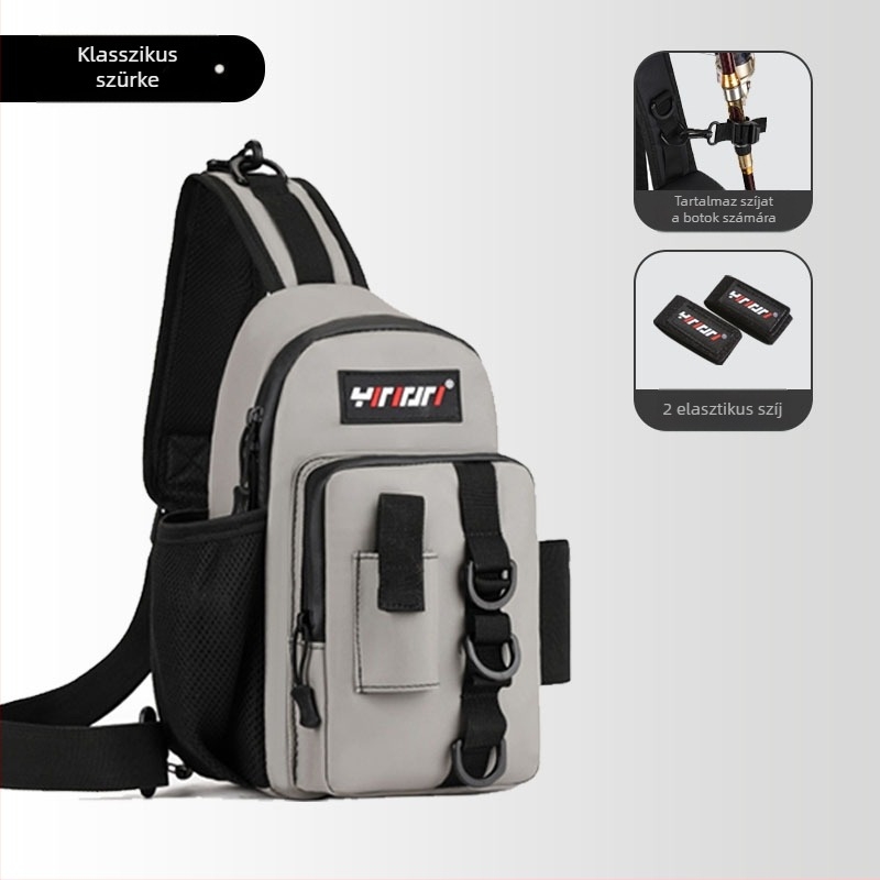 Tengeri horgásztáska – PVC, vízálló, orsó és damil tárolás, orsó tartó