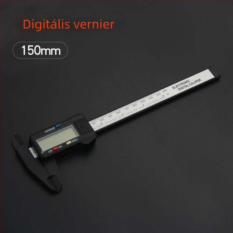 Digitális tolómérő háztartási használatra, digitális kijelzővel, magas széntartalmú acélból