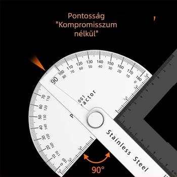 Neck Strength Rozsdamentes acél, nagy pontosságú szögmérő, többfunkciós szögmérő faipari és ipari felhasználásra