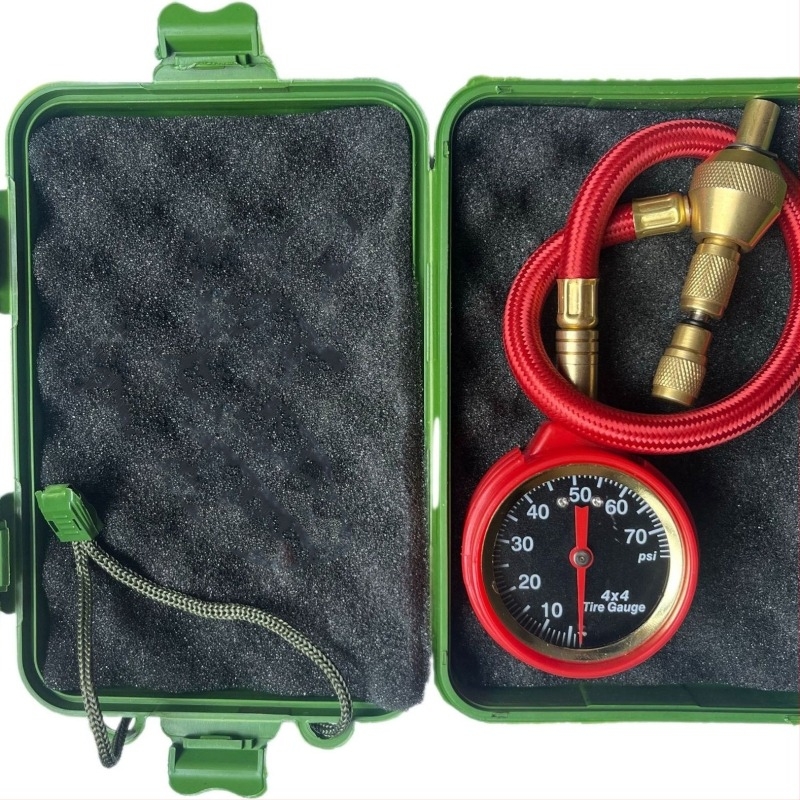 Digitális autógumi nyomásmérő LCD kijelzővel, réz testtel, 0–70 psi