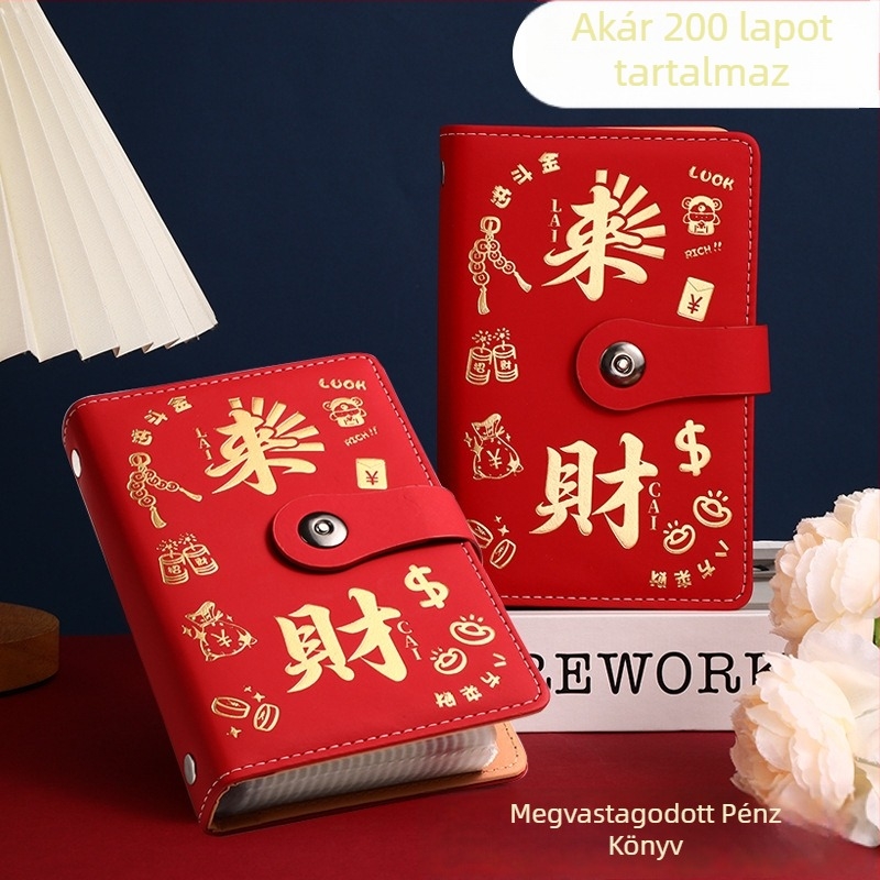 Jegyzetfüzet Jing yan - műbőr borító, átlátszó belső oldalak, 100-200 oldal, retro/minimalista/niche stílus