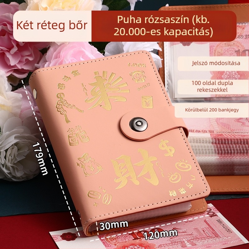 Jegyzetfüzet Jing yan - műbőr borító, átlátszó belső oldalak, 100-200 oldal, retro/minimalista/niche stílus