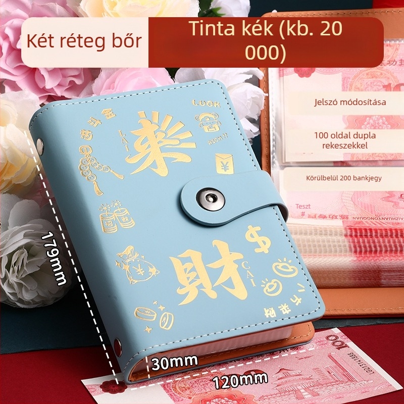 Jegyzetfüzet Jing yan - műbőr borító, átlátszó belső oldalak, 100-200 oldal, retro/minimalista/niche stílus