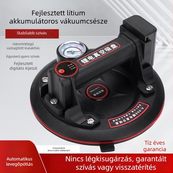 Kézi és elektromos vákuumos emelőkar Li‑ion akkumulátorral, automatikus levegőpótlással, üveg és csempe szállításához