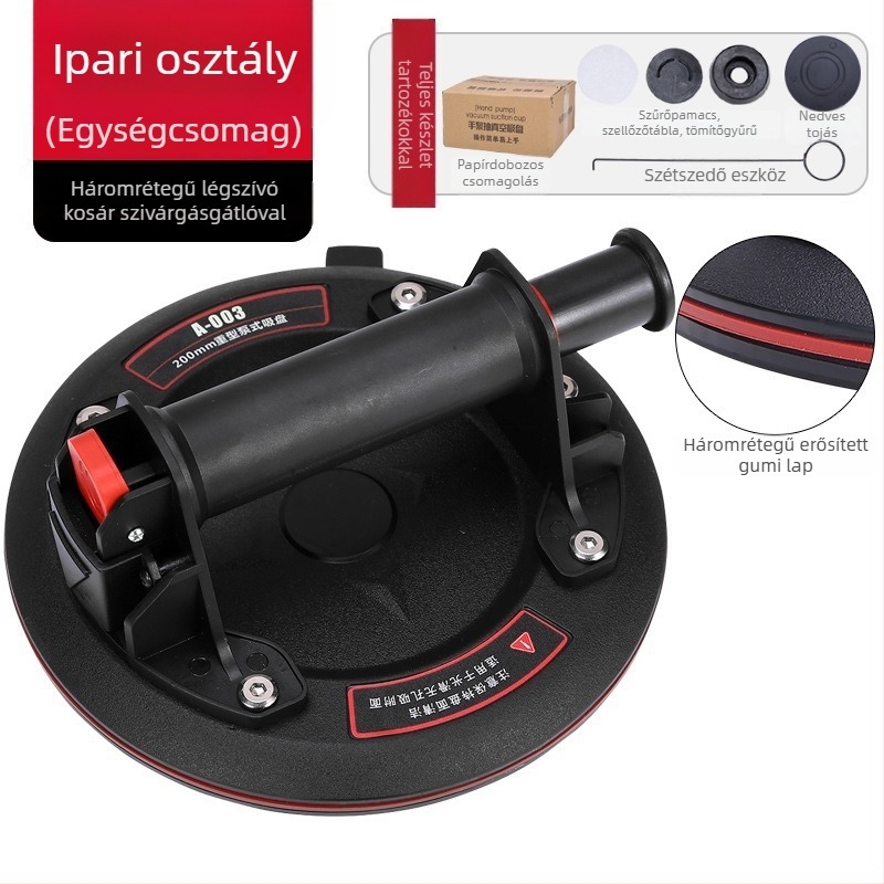 Kézi és elektromos vákuumos emelőkar Li‑ion akkumulátorral, automatikus levegőpótlással, üveg és csempe szállításához