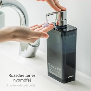 Asvel műanyag fürdőszobai adagoló pumpával, modern minimál stílus, 400 g, funkció: kézi nyomás