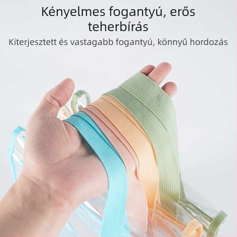 PVC vízálló kézitáska-stílusú tároló táska könyvekhez és magazinokhoz, többfunkciós dokumentumtartó vizsgákhoz