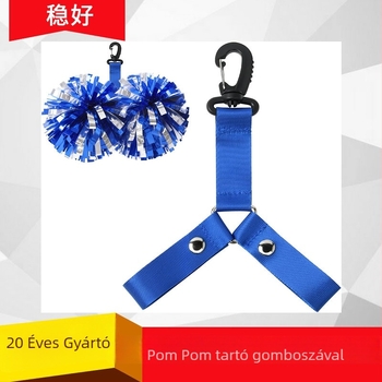 Pom Pom akasztó kapoccsal — Nylon szalag hátizsákomhoz