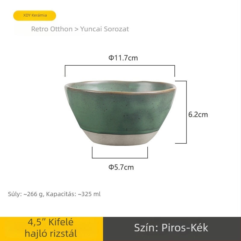 Kerámiából készült tál, alglazúros szín, szabálytalan forma, retro stílus, mikróban használható, testreszabható logó