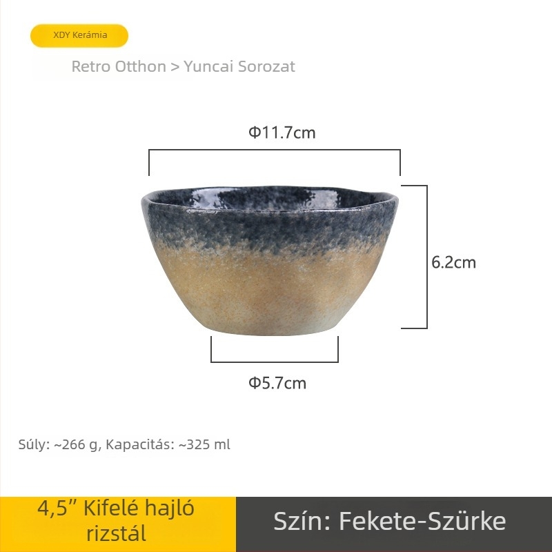 Kerámiából készült tál, alglazúros szín, szabálytalan forma, retro stílus, mikróban használható, testreszabható logó