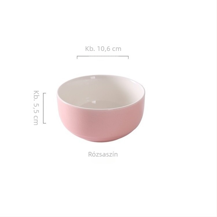 Yehua porcelán tál – mikrohullámú sütőhöz alkalmas, kör alak, glazúrozott felület, egyszerű stílus (Mikrohullámú sütőhöz alkalmas, Kör alak, Glazúrozott felület, Egyszerű stílus)