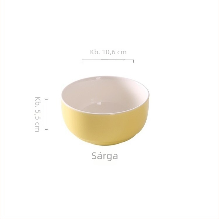 Yehua porcelán tál – mikrohullámú sütőhöz alkalmas, kör alak, glazúrozott felület, egyszerű stílus (Mikrohullámú sütőhöz alkalmas, Kör alak, Glazúrozott felület, Egyszerű stílus)