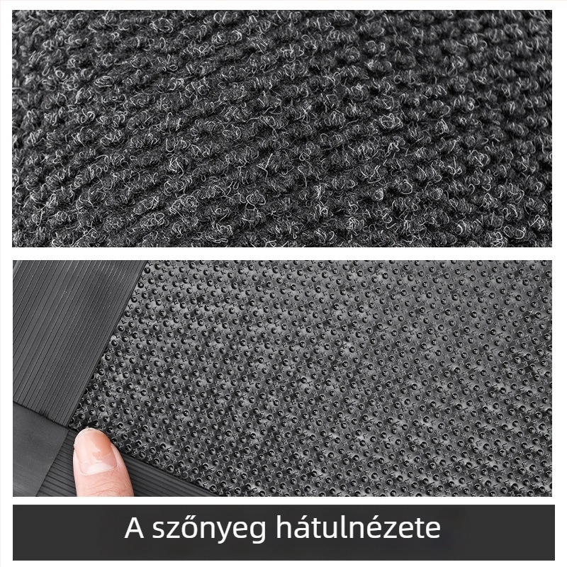 Bejárati szőnyeg egyedi logóval, csúszásmentes, nedvességfelszívó, téglalap alakú