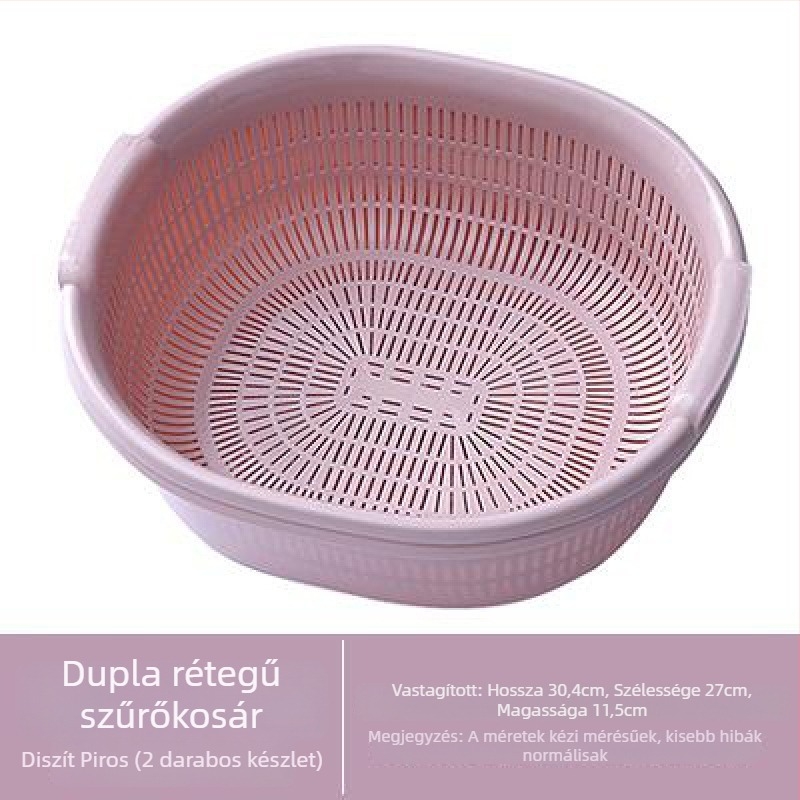 Konyhai műanyag gyümölcstál, univerzális egyszerű stílus, minőségi termék