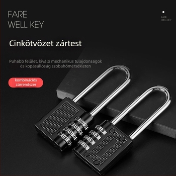 Kültéri, időjárásálló mangánacélból készült kombinációs zár szekrényekhez és ajtókhoz