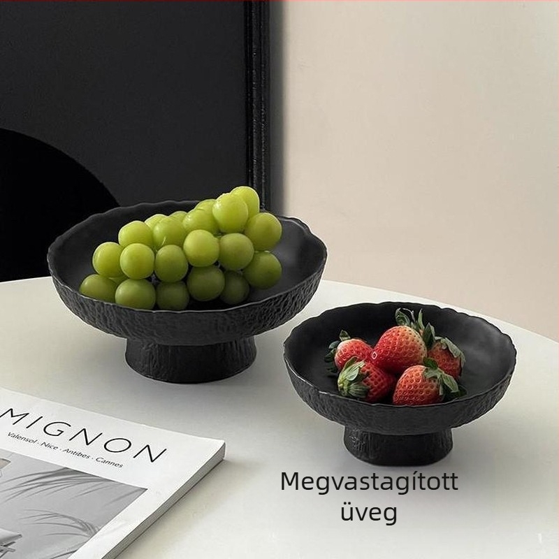 Barx matt üveg gyümölcs tál, 2025-ös megjelenés, könnyű luxus retro stílus