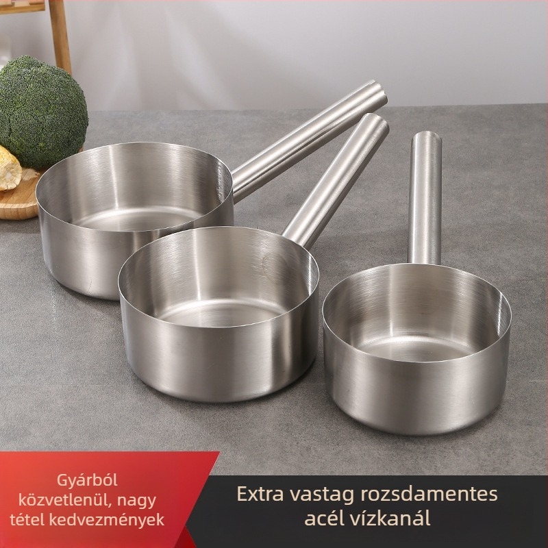 Rozsdamentes acélból készült lapos aljzós kanál, leveskanál, egyszerű stílus, Kitchen cattle, testreszabható