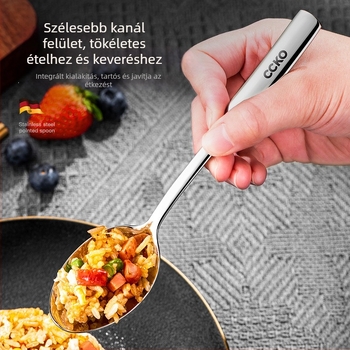 316 rozsdamentes acél kanálkészlet – nyugati stílus, kerek kanalak, tükörfényes felület, első osztályú minőség