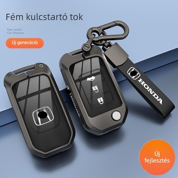 Honda kulcstartó borítás – cinkötvözet, minimalist stílus, CR-V, Civic, Accord, XR-V modellekhez