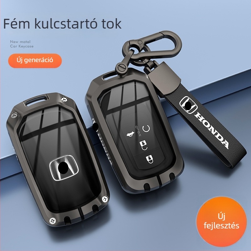 Honda kulcstartó borítás – cinkötvözet, minimalist stílus, CR-V, Civic, Accord, XR-V modellekhez
