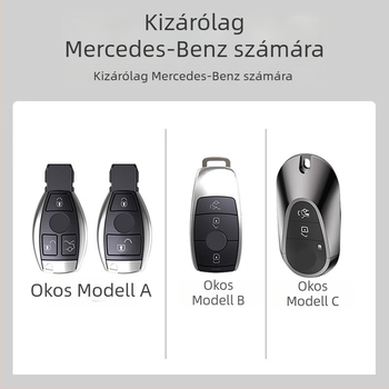 Shengxin kulcstartó tok zink ötvözetből Mercedes-Benz E-osztály, C-osztály, GLC, GLA – Egyszerű stílus, testreszabás nélküli