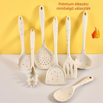 Szilikon spatula és kanál készlet – tapadásmentes, hőálló, csúszásmentes, égési sérülés elleni, szilikon nyél
