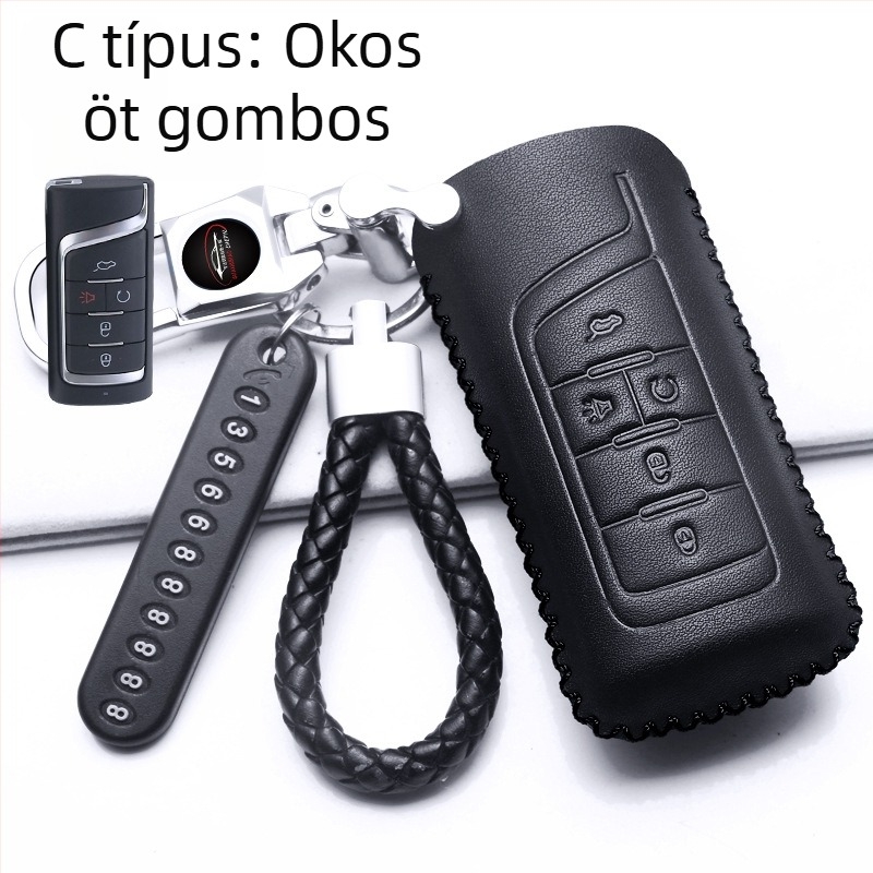 GAC Chuanqi GS4/GS5/GS8 kulcstartó borítás – marhabőr, nemzeti stílus, nem testreszabható