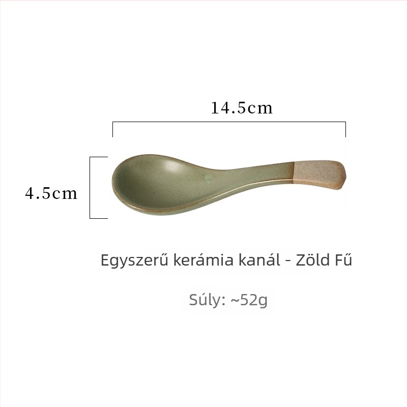 Kerámiás kanalak rizshez, leveshez és vacsorához — minimalist Japán stílusú asztali készlet, egyszínű dizájn, Gabby Ceramics márka, testreszabás elérhető