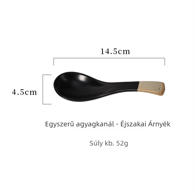 Kerámiás kanalak rizshez, leveshez és vacsorához — minimalist Japán stílusú asztali készlet, egyszínű dizájn, Gabby Ceramics márka, testreszabás elérhető