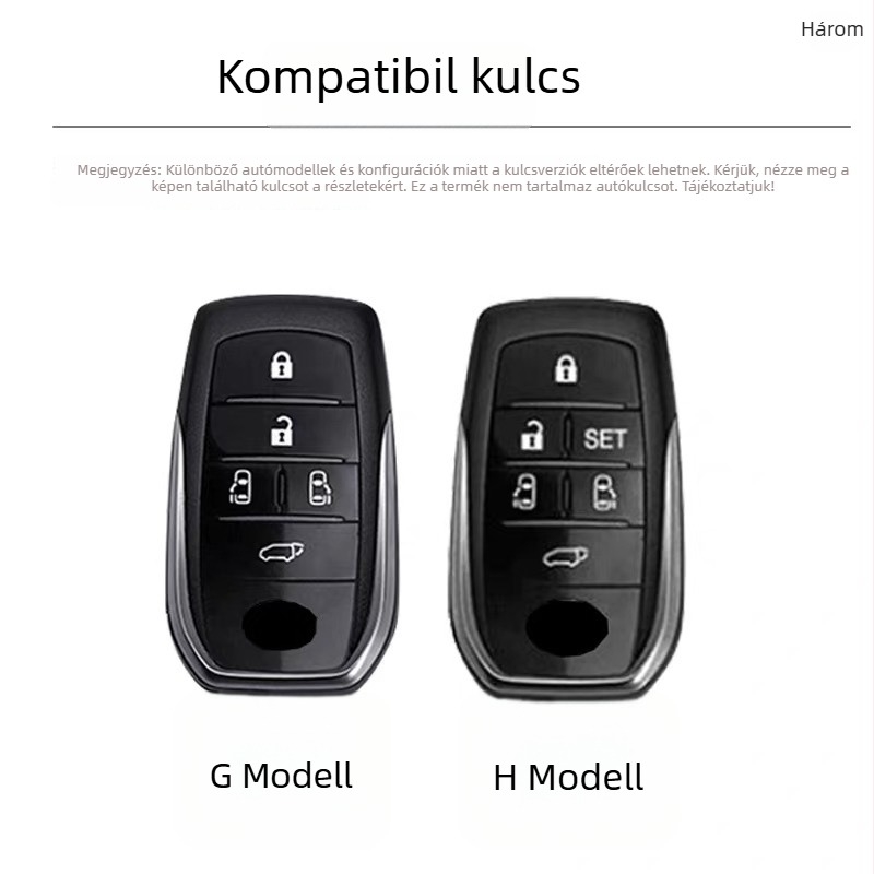 Toyota Alphard és Sienna kulcsfedél, cinkötvözet, elegáns felület