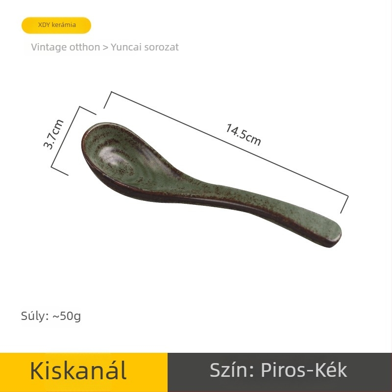 Kerámia leveskanál, retro stílus, Li Shen, több mintázat