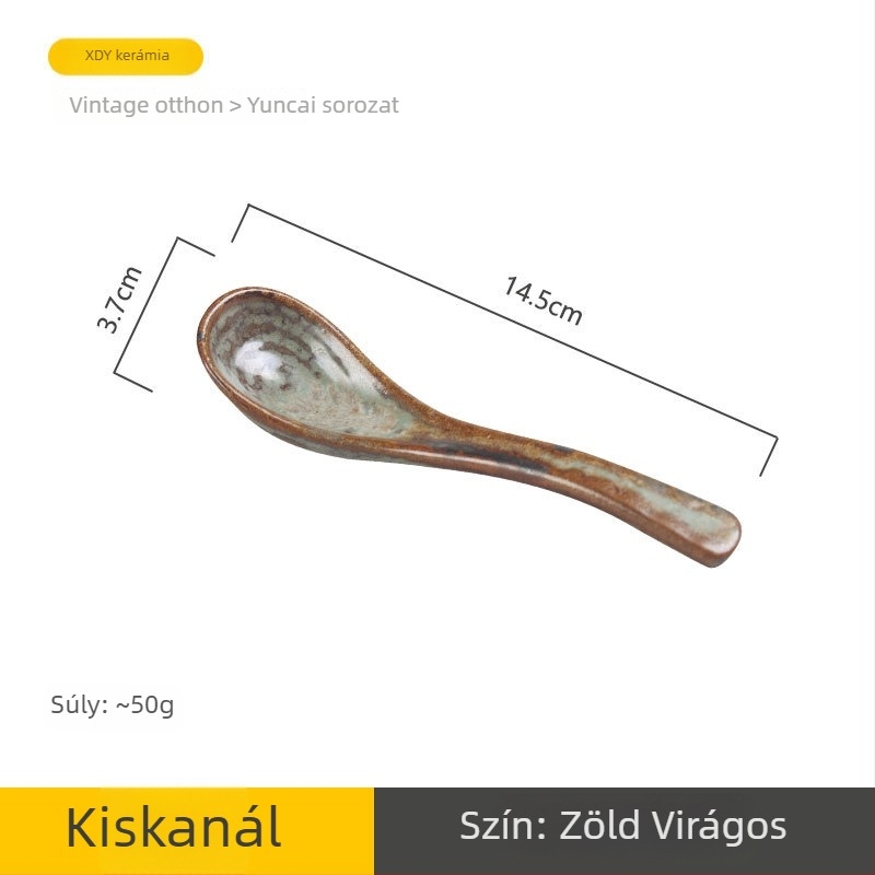 Kerámia leveskanál, retro stílus, Li Shen, több mintázat