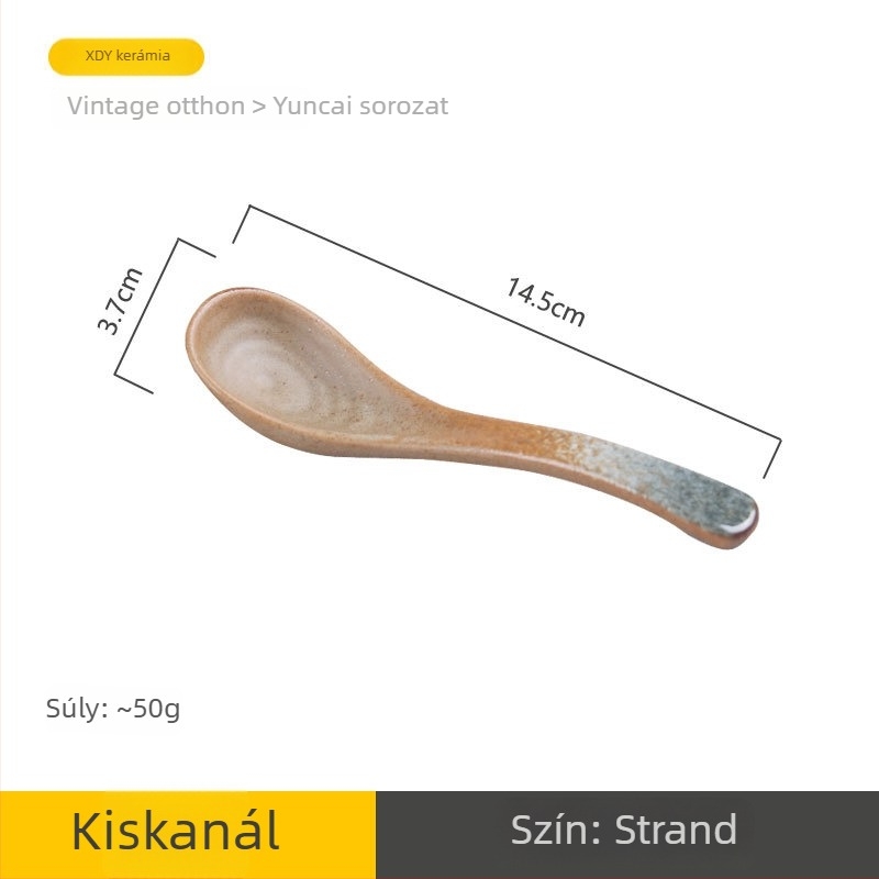 Kerámia leveskanál, retro stílus, Li Shen, több mintázat