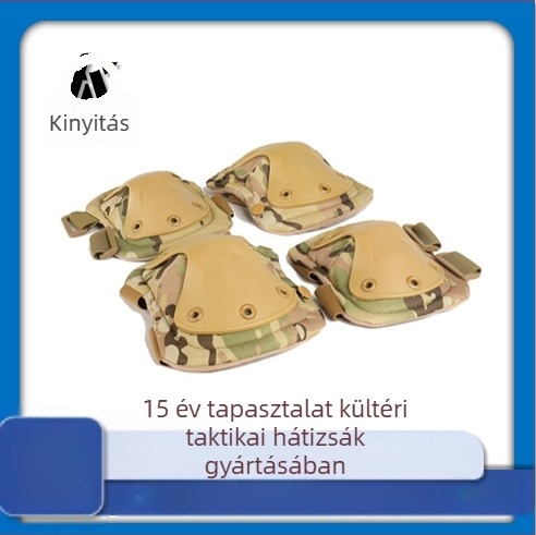 Térdvédő merev héjjal – EVA anyag, Oxford szövet, felnőtteknek, hegymászásra, kerékpározásra, túrázásra és mászásra