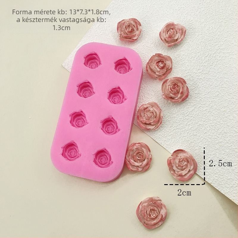 Mino Yo Bake szilikon sütőforma — szabálytalan rózsa alakú forma, élelmiszer-minőségű szilikon, hőálló, torták díszítéséhez; sütőforma / torta forma; licencelt magáncímke