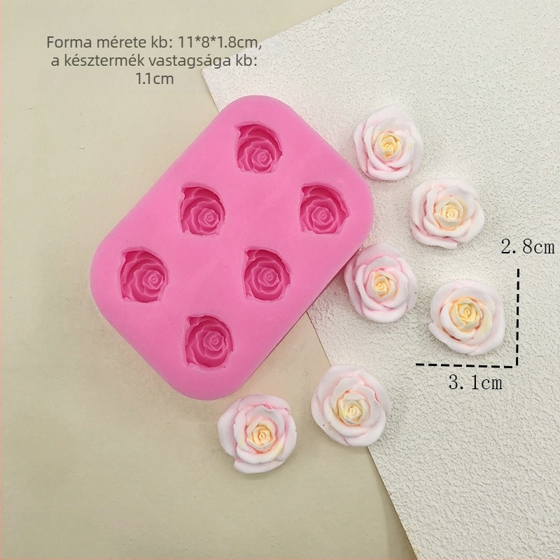 Mino Yo Bake szilikon sütőforma — szabálytalan rózsa alakú forma, élelmiszer-minőségű szilikon, hőálló, torták díszítéséhez; sütőforma / torta forma; licencelt magáncímke