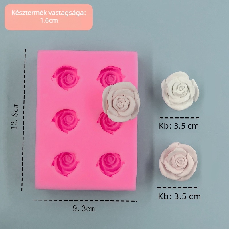 Mino Yo Bake szilikon sütőforma — szabálytalan rózsa alakú forma, élelmiszer-minőségű szilikon, hőálló, torták díszítéséhez; sütőforma / torta forma; licencelt magáncímke