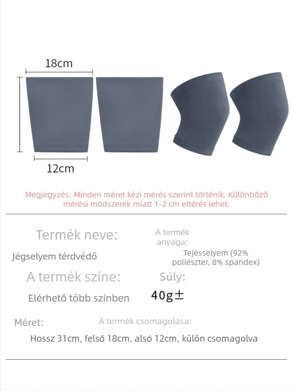 Térdvédő kerékpározáshoz, poliészter rostból, univerzális, könnyű, kevesebb mint 100 g