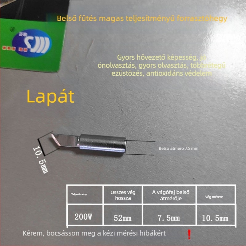 Állítható hőmérsékletű 200W-os forrasztópáka, 220V bemeneti feszültség, ipari osztályú gyors felmelegedés