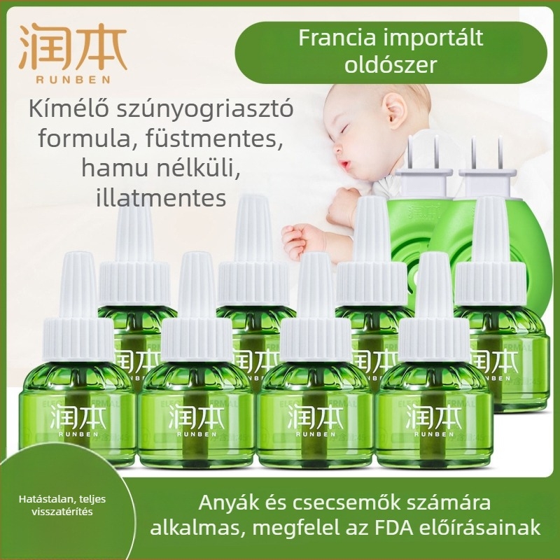 Runben elektromos szúnyogriasztó folyadék, illatmentes, 45 ml, 1–3 éveseknek
