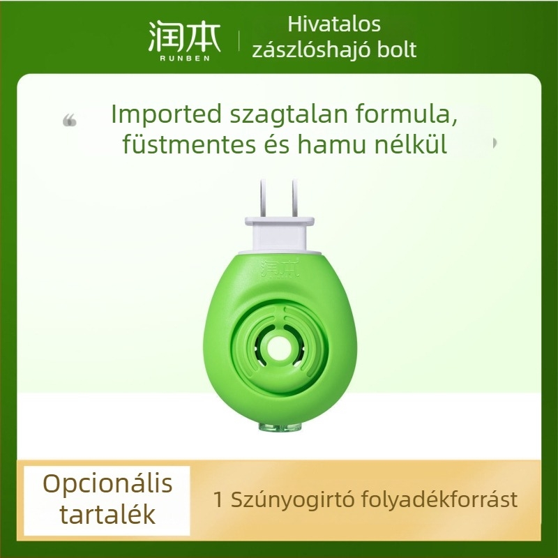 Runben elektromos szúnyogriasztó folyadék, illatmentes, 45 ml, 1–3 éveseknek