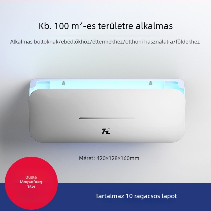 Fali szerelhető szúnyogirtó lámpa éttermeknek, szállodáknak és üzleteknek — ragadós csapda, Modell: HZ-MY08, Üveglámpa cső, 220V, Színmelegítés 2000–3000K, Engedélyezett magánmárkák: Igen