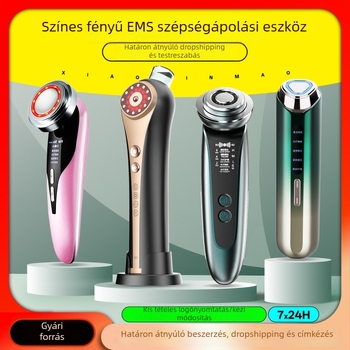 Piros és kék fényű fotorejuvenációs készülék arcfelvarrásra, EMS mikroárammal és szemkörnyéki masszázzsal