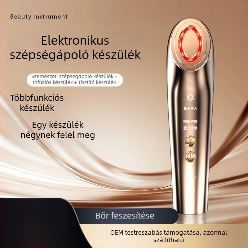 Piros és kék fényű fotorejuvenációs készülék arcfelvarrásra, EMS mikroárammal és szemkörnyéki masszázzsal