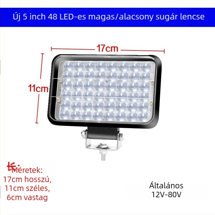 Autófényszóró 144 W, 12 V, 10560 lm, alumíniumötvözet és PC